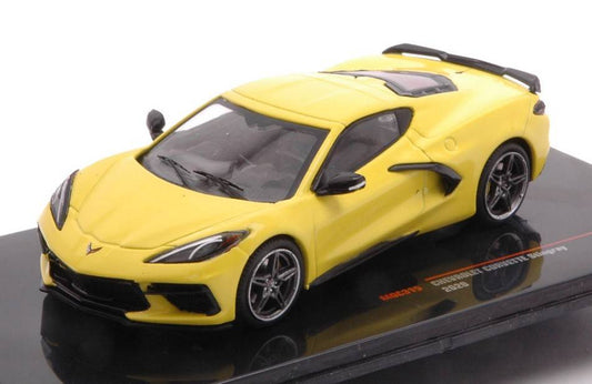 SCALE MODEL COMPATIBLE WITH CHEVROLET CORVETTE C8 2020 YELLOW 1:43 IXO MODEL MOC315