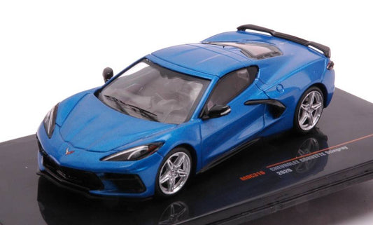 MODELLINO IN SCALA COMPATIBILE CON CHEVROLET CORVETTE (C8) STINGRAY 2020 MET.BLUE 1:43 IXO MODEL MOC316