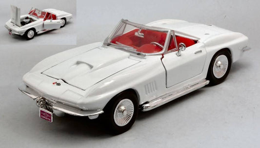 SCALE MODEL COMPATIBLE WITH CHEVROLET CORVETTE CONVERTIBLE 1967 WHITE 1:24 MOTORMAX MTM73224W