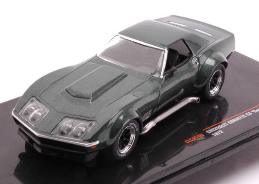 MODELLINO IN SCALA COMPATIBILE CON CHEVROLET CORVETTE CUSTOM (C3) 1972 MET.GREEN 1:43 IXO MODEL CLC414N