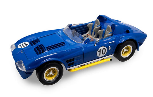 SCALE MODEL COMPATIBLE WITH CHEVROLET CORVETTE OPEN N.10 1964 BLUE 1:18 YAT MING YM92697DB