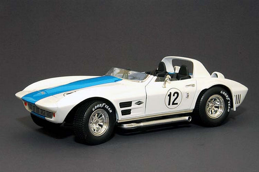 SCALE MODEL COMPATIBLE WITH CHEVROLET CORVETTE OPEN N.12 1964 WHITE 1:18 YAT MING YM92698WH