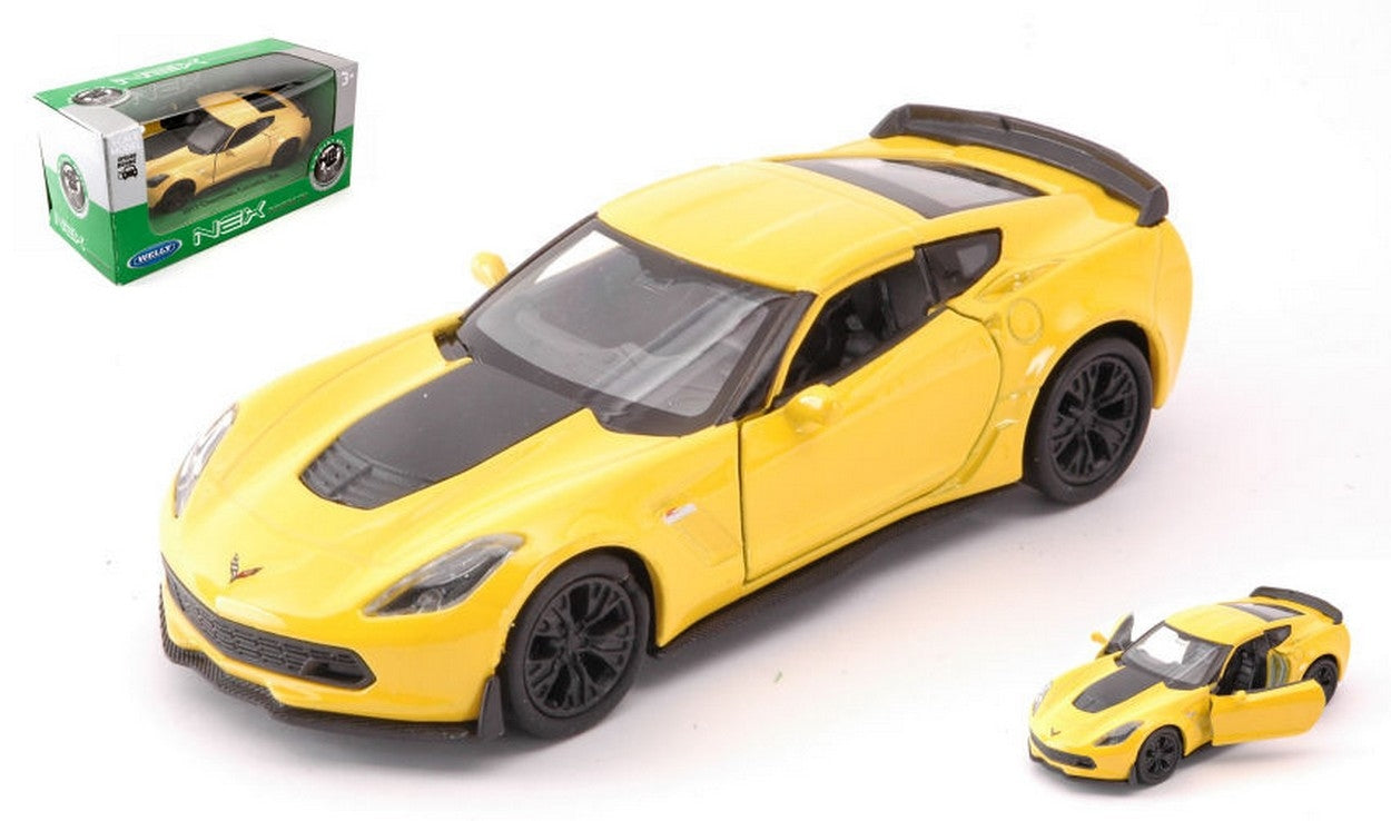 SCALE MODEL COMPATIBLE WITH CHEVROLET CORVETTE Z06 SCALE 1:34-39 cm 11 WELLY WE39169CH