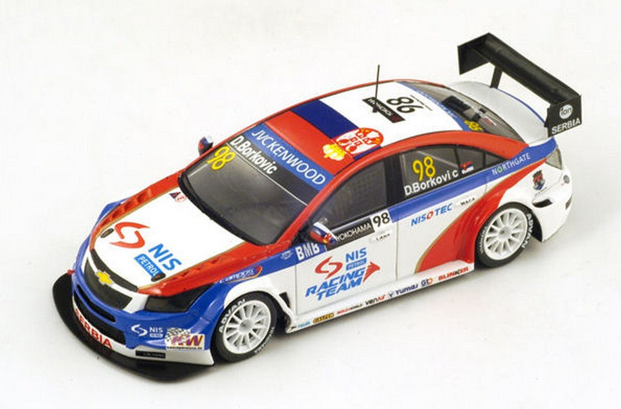 MODELLINO IN SCALA COMPATIBILE CON CHEVROLET CRUZE N.77 HUNGARORING WTCC 2014 R.MUNNICH 1:43 SPARK MODEL S2465
