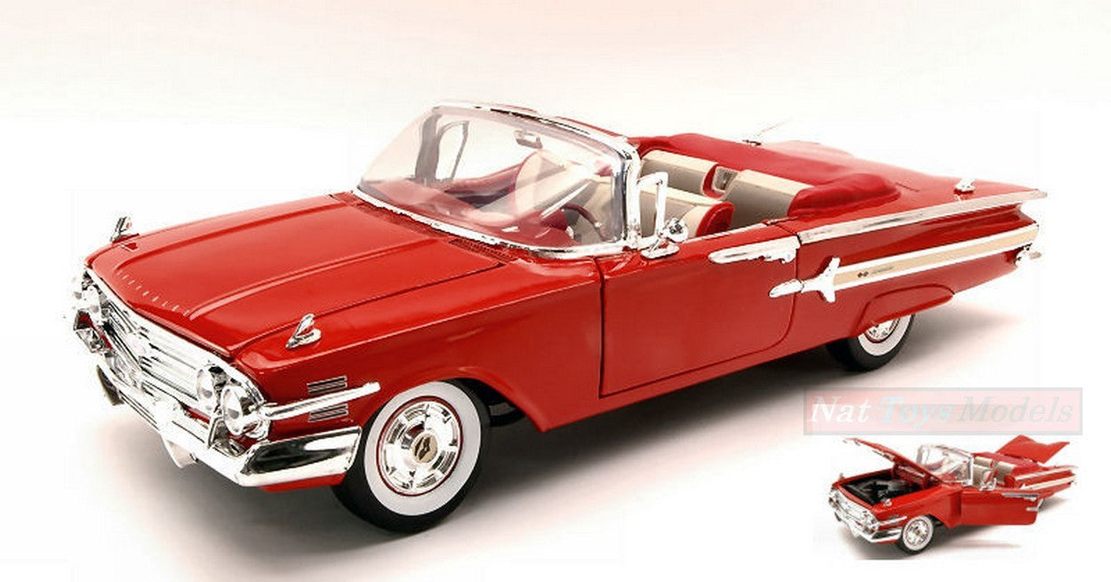 SCALE MODEL COMPATIBLE WITH CHEVROLET IMPALA 1960 RED 1:18 MOTORMAX MTM73110R