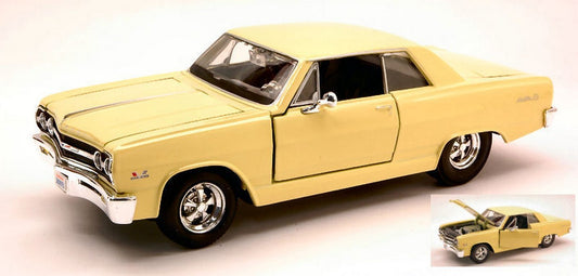 SCALE MODEL COMPATIBLE WITH CHEVROLET MALIBU SS 1965 LIGHT YELLOW 1:24 MAISTO MI31258
