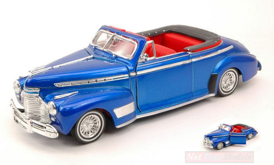 SCALE MODEL COMPATIBLE WITH CHEVROLET SPECIAL DELUXE 1941 METALLIC BLUE 1:24 WELLY WE4111