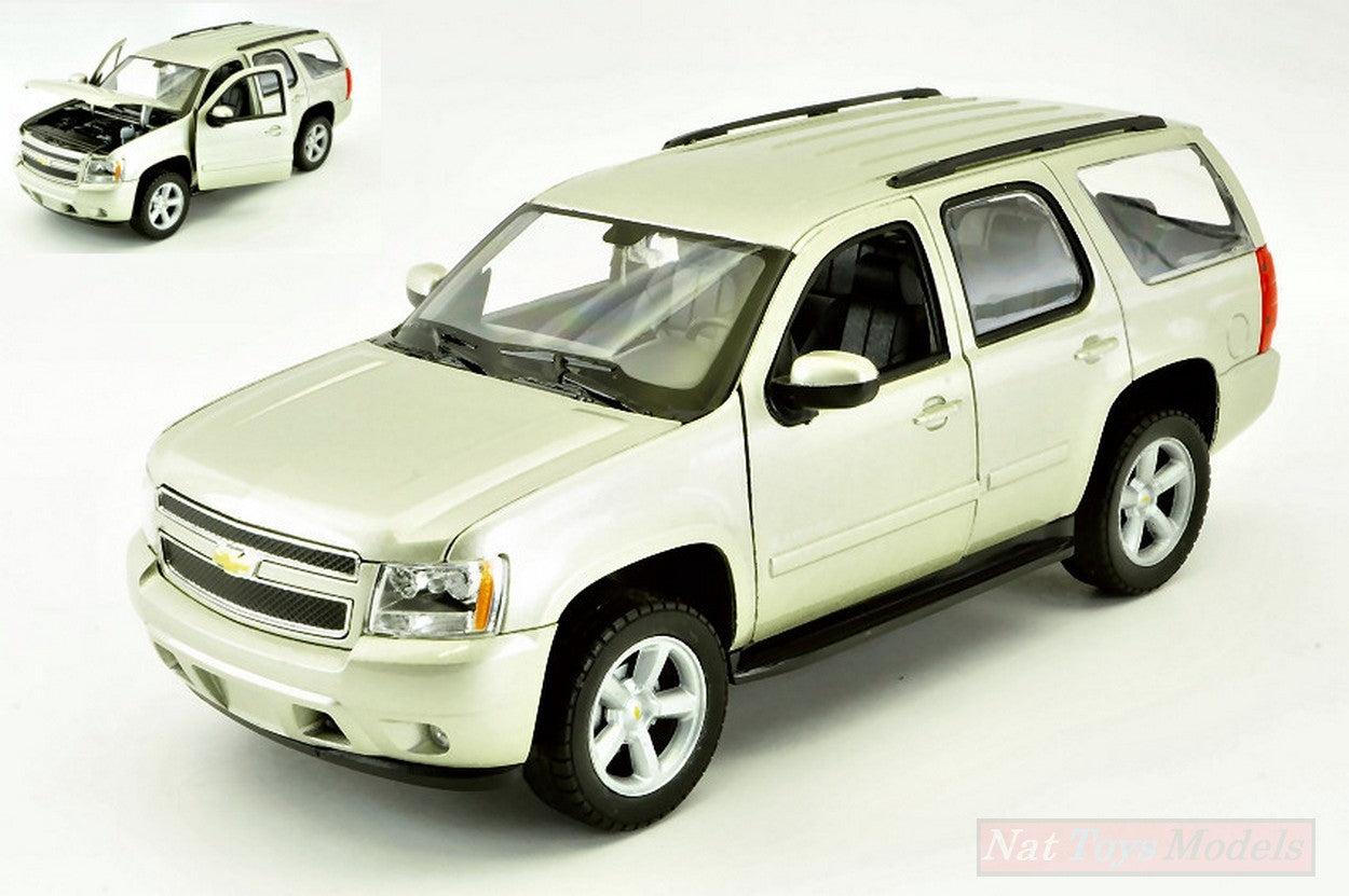 SCALE MODEL COMPATIBLE WITH CHEVROLET TAHOE 2008 SILVER 1:24-27 WELLY WE22509GD