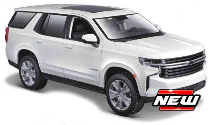 SCALE MODEL COMPATIBLE WITH CHEVROLET TAHOE 2021 WHITE 1:24 MAISTO MI31533W