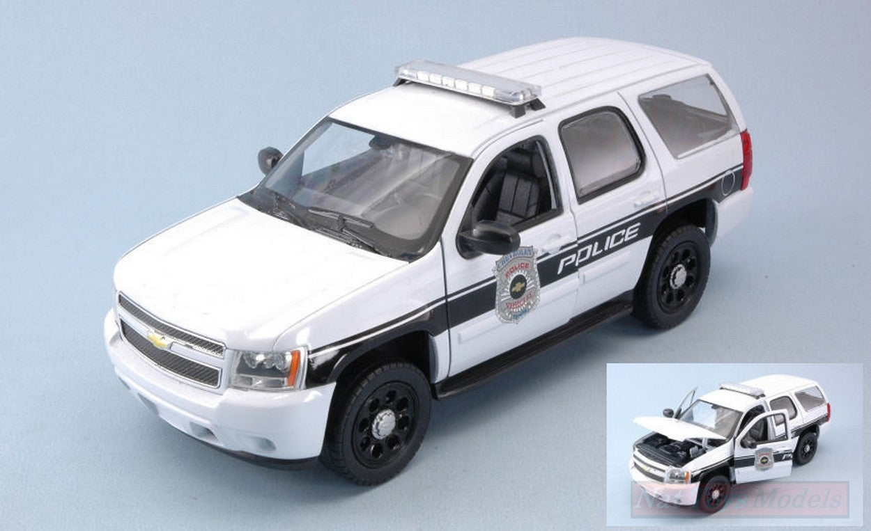 SCALE MODEL COMPATIBLE WITH CHEVROLET TAHOE POLICE VEHICLES 1:24-27 WELLY WE22509P