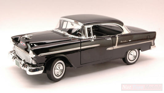 SCALE MODEL COMPATIBLE WITH CHEVY BEL AIR 1955 BLACK 1:18 MOTORMAX MTM73185BK