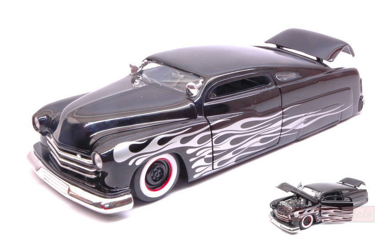 SCALE MODEL COMPATIBLE WITH CHEVY CAMARO 1971 BLACK W/SILVER FLAMES "BIGTIME MUSCLE" 1:24 JADA TOYS JADA99970