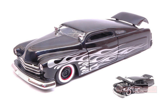 SCALE MODEL COMPATIBLE WITH CHEVY CAMARO 1971 BLACK W/SILVER FLAMES "BIGTIME MUSCLE" 1:24 JADA TOYS JADA99970