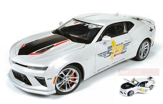 SCALE MODEL COMPATIBLE WITH CHEVY CAMARO INDY PACE CAR 2017 40th ANNIVERSARY 1:18 AUTO WORLD AW236