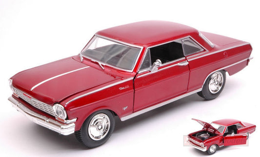 SCALE MODEL COMPATIBLE WITH CHEVY NOVA 1964 RED 1:24 NEW RAY NY71823R