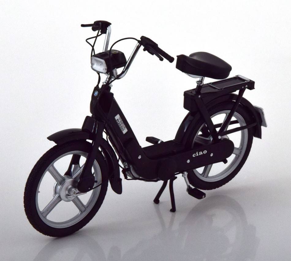 MODÈLE RÉDUIT COMPATIBLE AVEC CIAO PIAGGIO NOIR 1:10 KK ÉCHELLE 50CC10034