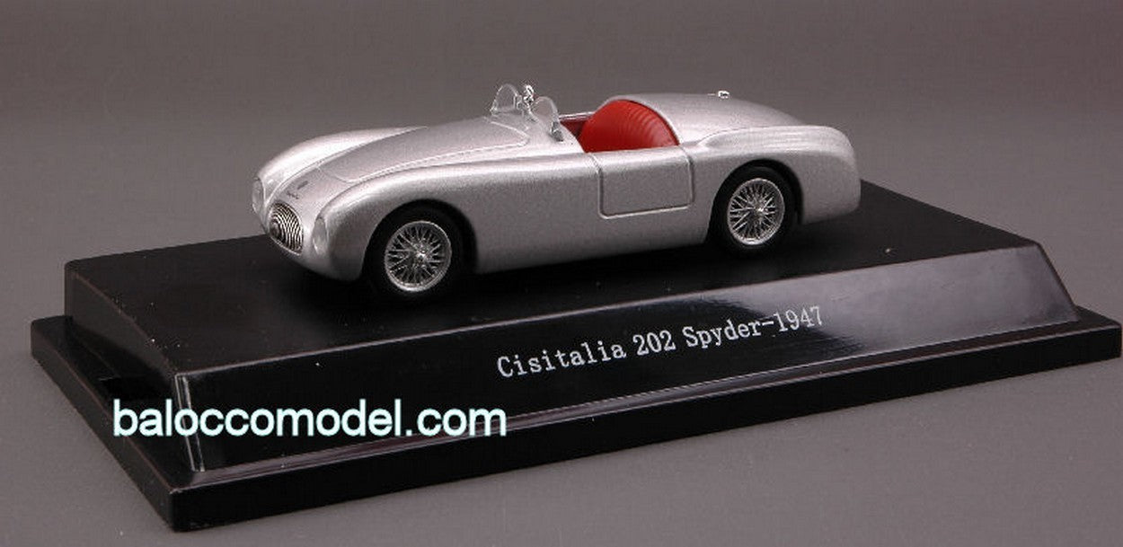 MODELE REDUIT COMPATIBLE AVEC CISITALIA 202 SPYDER 1947 ARGENT 1:43 STARLINE STR51821