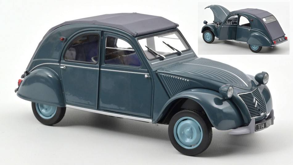 MODELE REDUIT COMPATIBLE AVEC CITROEN 2 CV AZL 1959 GLACIER BLEU 1:18 NOREV NV181485