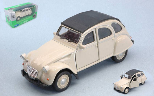 SCALE MODEL COMPATIBLE WITH CITROEN 2 CV BEIGE SCALE 1:34-39 cm 11 WELLY WE39169C