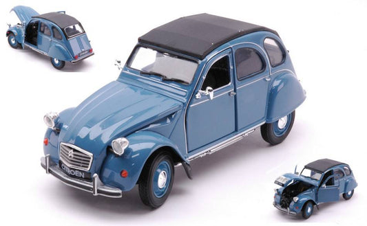 SCALE MODEL COMPATIBLE WITH CITROEN 2 CV BLUE ASH 1:24 WELLY WE3694 MODEL
