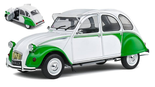 MODELE REDUIT COMPATIBLE AVEC CITROEN 2CV 6 DOLLY 1982 VERT 1:18 SOLID SL1805025