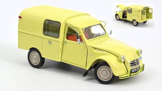 SCALE MODEL COMPATIBLE WITH CITROEN 2CV FOURGONNETTE AK350 1966 PASTIS YELLOW 1:18 NOREV NV181488