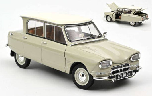 SCALE MODEL COMPATIBLE WITH CITROEN AMI 6 1965 PAVOS WHITE 1:18 NOREV NV181529