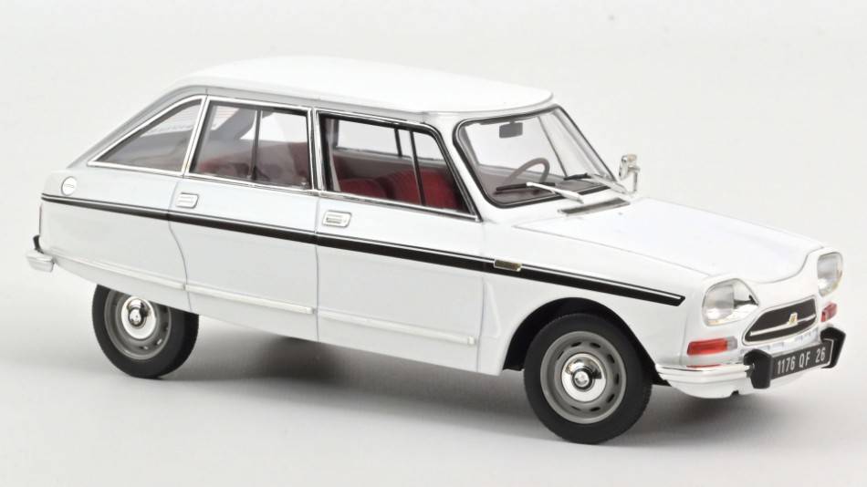 SCALE MODEL COMPATIBLE WITH CITROEN AMI SUPER 1974 WHITE 1:18 NOREV NV181679
