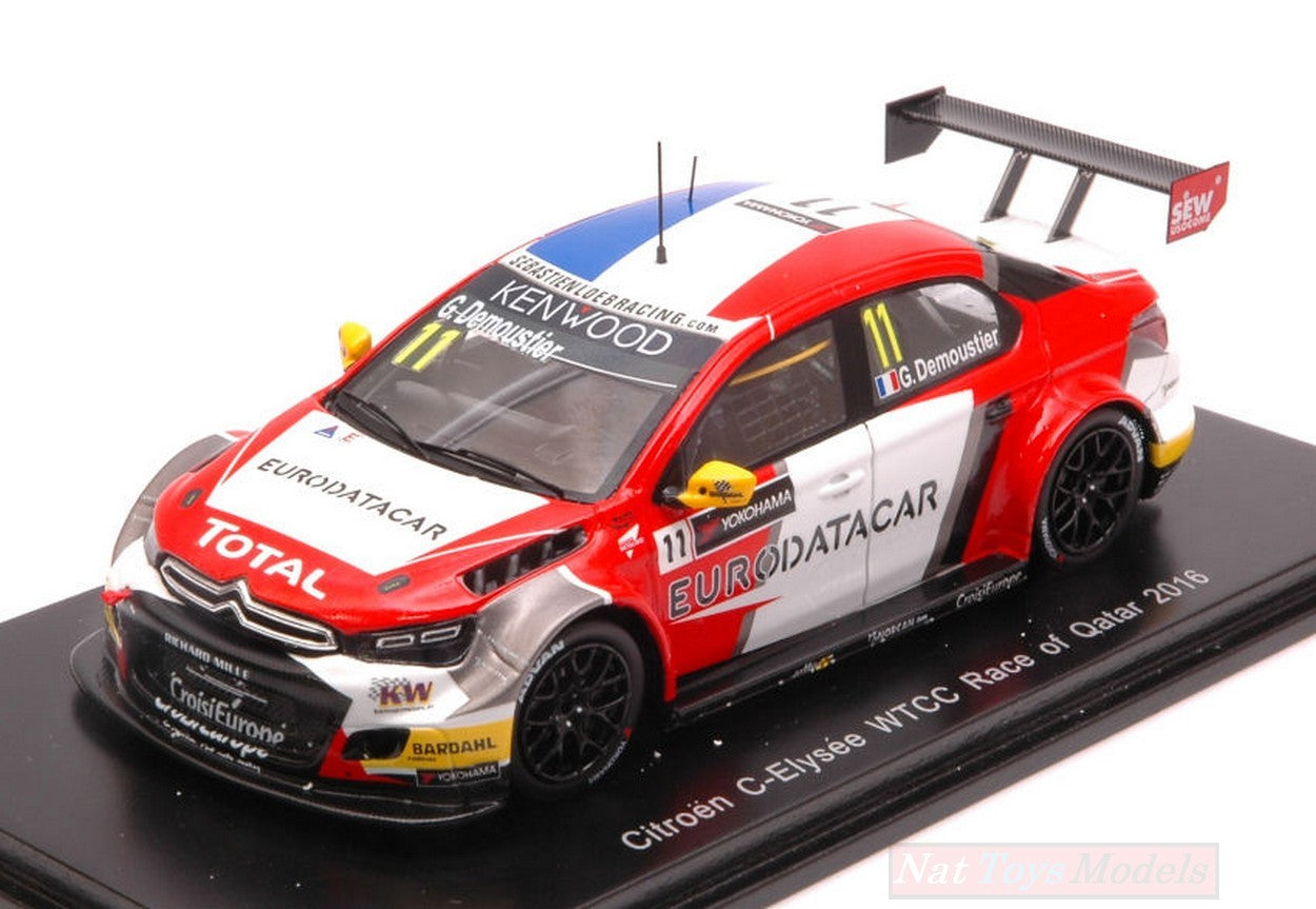 SCALE MODEL COMPATIBLE WITH CITROEN C-ELISEE N.11 R2 QATAR 2016 G.DEMOUSTIER 1:43 SPARK MODEL S5099