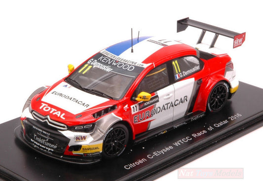SCALE MODEL COMPATIBLE WITH CITROEN C-ELISEE N.11 R2 QATAR 2016 G.DEMOUSTIER 1:43 SPARK MODEL S5099