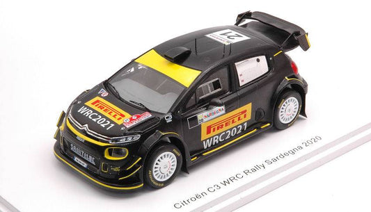 SCALE MODEL COMPATIBLE WITH CITROEN C3 RALLY SARDINIA PIRELLI TEST 2020 P.SOLBERG-A.MIKKELSEN 1:43 SPARK MODEL S6574