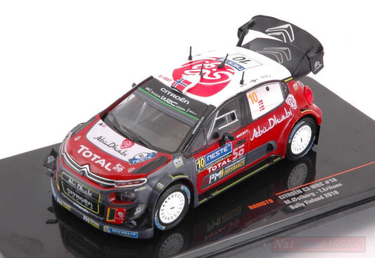 SCALE MODEL COMPATIBLE WITH CITROEN C3 WRC N.10 2nd RALLY FINLAND 2018 OSTBERG-ERIKSEN 1:43 IXO MODEL RAM679