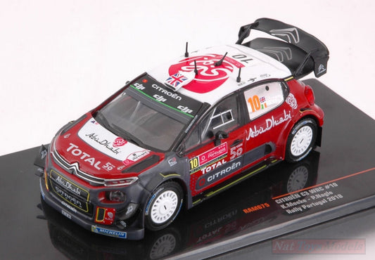 SCALE MODEL COMPATIBLE WITH CITROEN C3 WRC N.10 RALLY PORTUGAL 2018 MEEKE-NAGLE 1:43 IXO MODEL RAM675