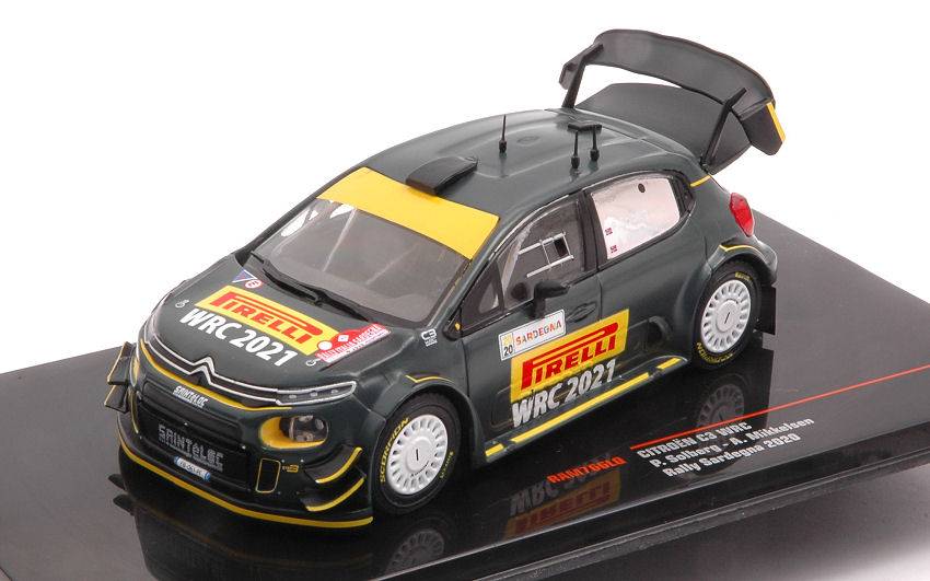 SCALE MODEL COMPATIBLE WITH CITROEN C3 WRC N.21 RALLY SARDINIA 2020 SOLBERG-MIKKELSEN 1:43 IXO MODEL RAM766