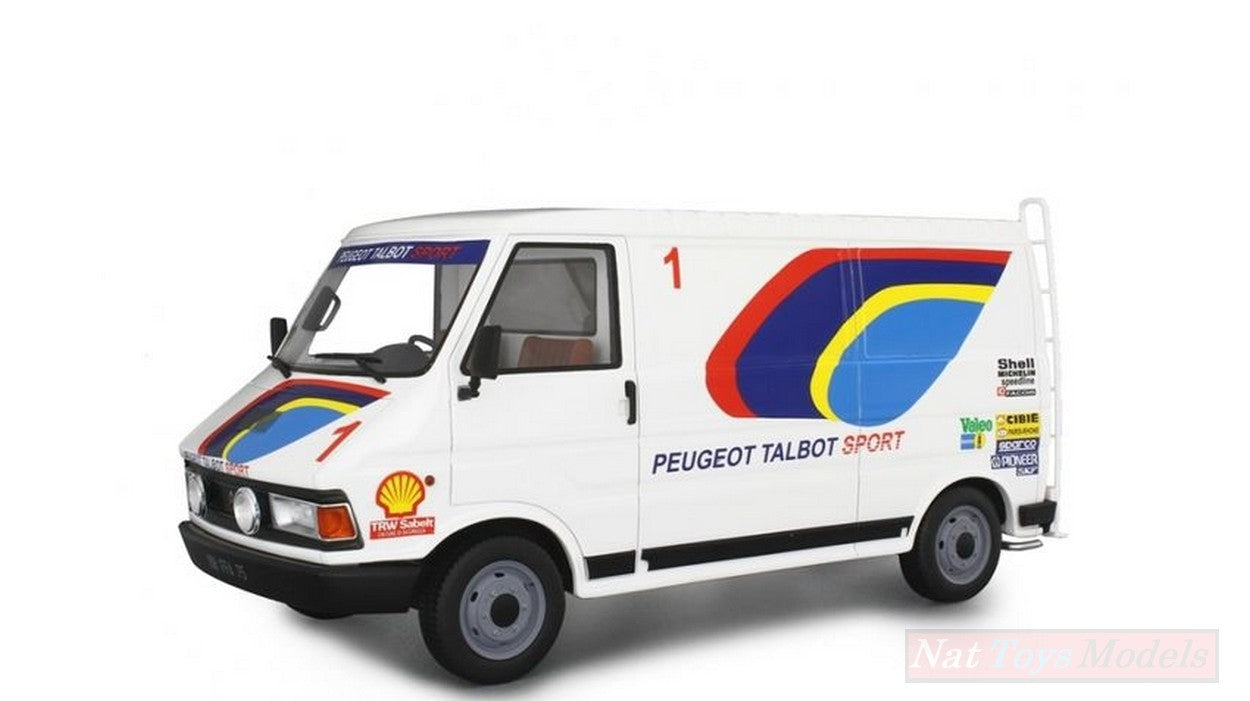 MODELLINO IN SCALA COMPATIBILE CON CITROEN C35 ASSISTENZA PEUGEOT TALBOT SPORT 1986 1:18 LAUDO RACING LM107B4