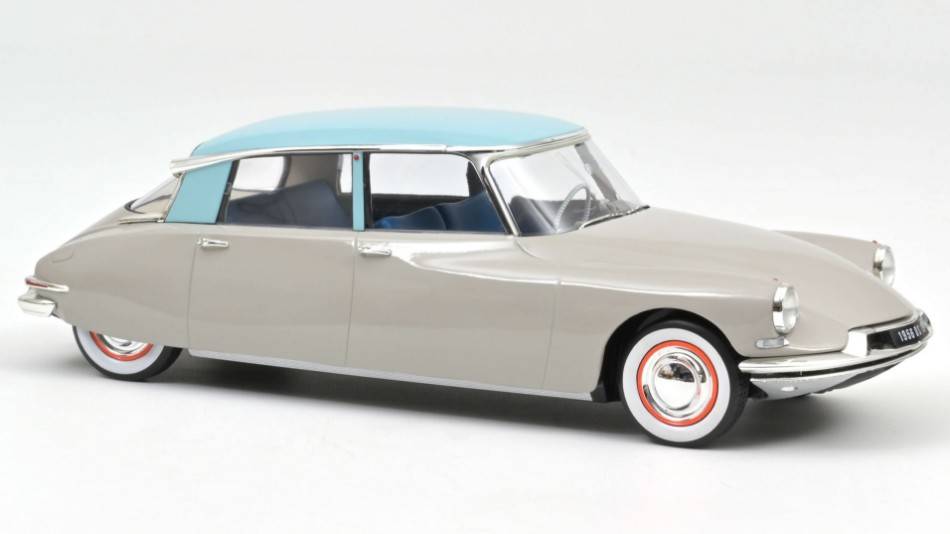 SCALE MODEL COMPATIBLE WITH CITROEN DS 19 1956 ROSE GRAY AND TURQUOISE 1:18 NOREV NV181763