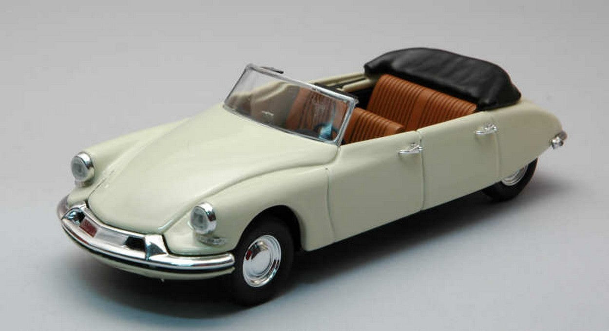 MODELLINO IN SCALA COMPATIBILE CON CITROEN DS 19 CABRIO 1960 WHITE 1:43 RIO RI4191