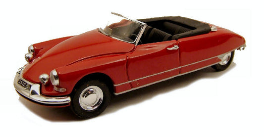 MODELLINO IN SCALA COMPATIBILE CON CITROEN DS 19 CABRIO 1961 RED 1:43 RIO RI4208