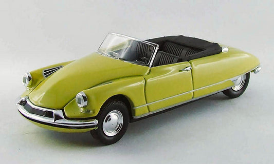MODELLINO IN SCALA COMPATIBILE CON CITROEN DS 19 CABRIO 1961 YELLOW 1:43 RIO RI4411