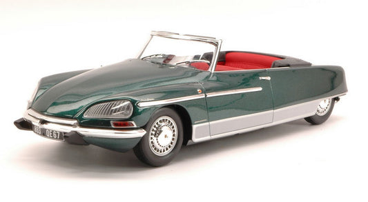 MODELLINO IN SCALA COMPATIBILE CON CITROEN DS 21 CHAPRON PALM BEACH 1968 GREEN MET. (LUCI FUNZIONANTI) 1:18 METAL MET18002B