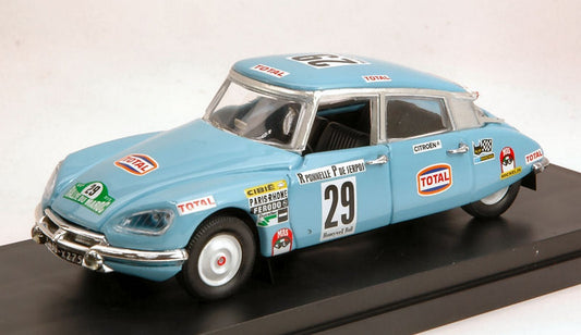MODELLINO IN SCALA COMPATIBILE CON CITROEN DS 21 N.29 3rd RALLY DEL MAROCCO 1972 PONELLE-DE SERPOS 1:43 RIO RI4434