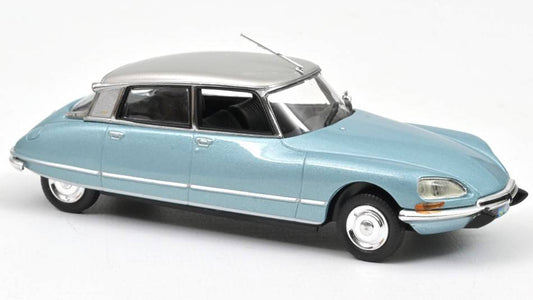 SCALE MODEL COMPATIBLE WITH CITROEN DS 23 PALLAS 1973 BLUE METALLIC AND SILVER 1:43 NOREV NV158076