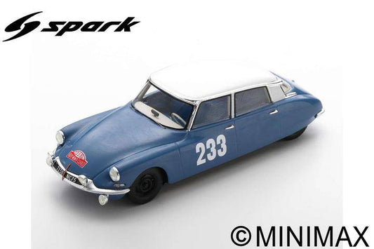 SCALE MODEL COMPATIBLE WITH CITROEN DS19 N.233 2nd MONTE CARLO 1963 P.TOIVONEN-A.JARVI 1:43 SPARK MODEL S5531