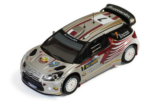 MODELLINO IN SCALA COMPATIBILE CON CITROEN DS3 WRC N.7 21st SWEDEN 2012 ATTIYAH-BERNACCHINI 1:43 IXO MODEL RAM503