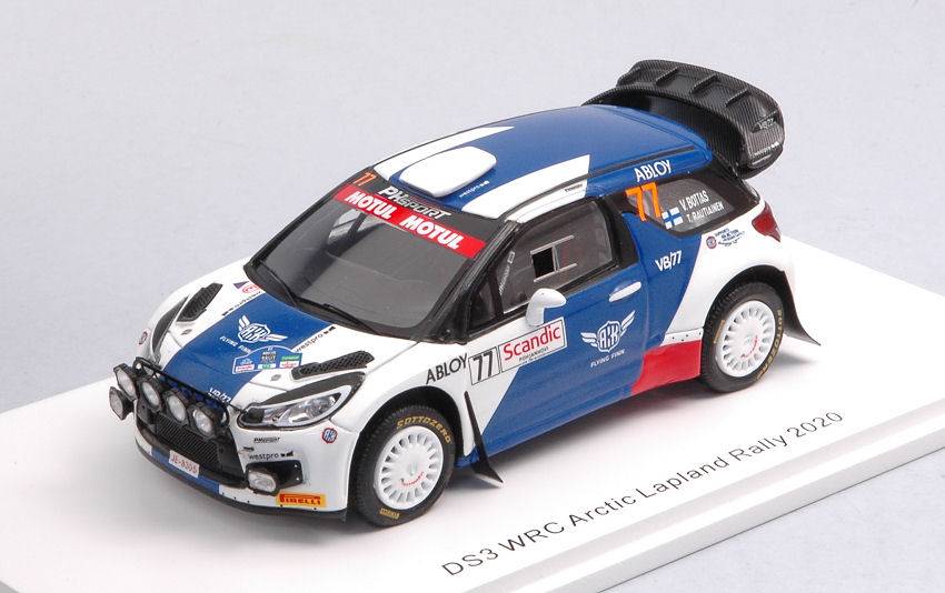 SCALE MODEL COMPATIBLE WITH CITROEN DS3 WRC N.77 V.BOTTAS-T.RAUTIAINEN 1:43 SPARK MODEL S6566