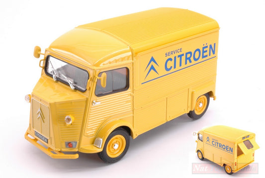SCALE MODEL COMPATIBLE WITH CITROEN HY TYPE 1962 CITROEN SERVICE YELLOW 1:24-27 WELLY WE24019TDCY