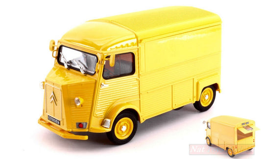 SCALE MODEL COMPATIBLE WITH CITROEN HY TYPE 1962 YELLOW 1:24-27 WELLY WE24019Y