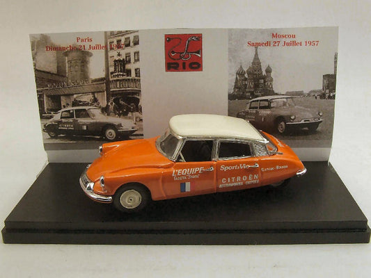 MODELLINO IN SCALA COMPATIBILE CON CITROEN ID 19 PARIS-MOSCOW 1957 1:43 RIO RI4373