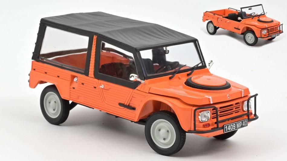 MODELLINO IN SCALA COMPATIBILE CON CITROEN MEHARI 4x4 1979 ORANGE 1:18 NOREV NV181654