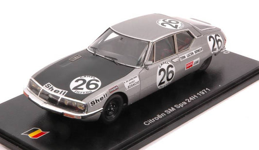 SCALE MODEL COMPATIBLE WITH CITROEN SM N.26 24 H SPA 1971 R.DE JAMBINNE-BAGRIT 1:43 SPARK MODEL SB340